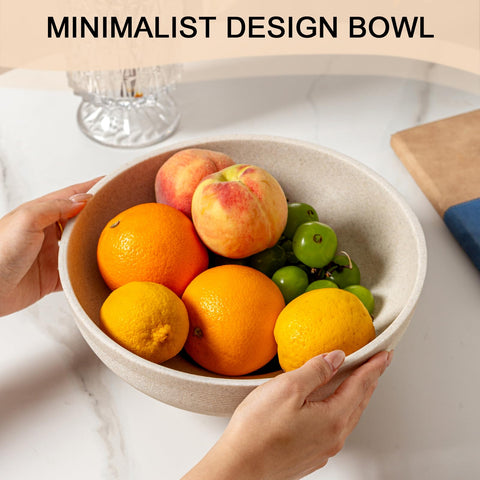 WUUAHOME office display bowl sandstone beige adds a contemporary accent to workspace.