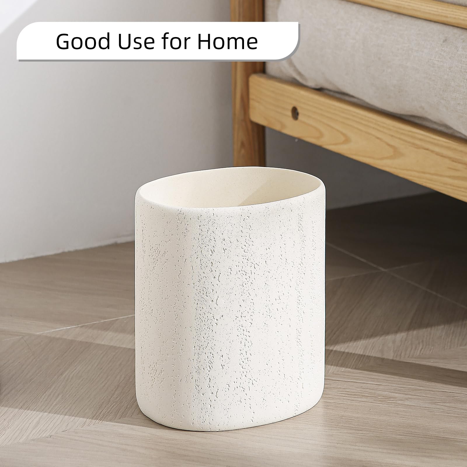 WUUAHOME compact bathroom trash can keeps counters tidy