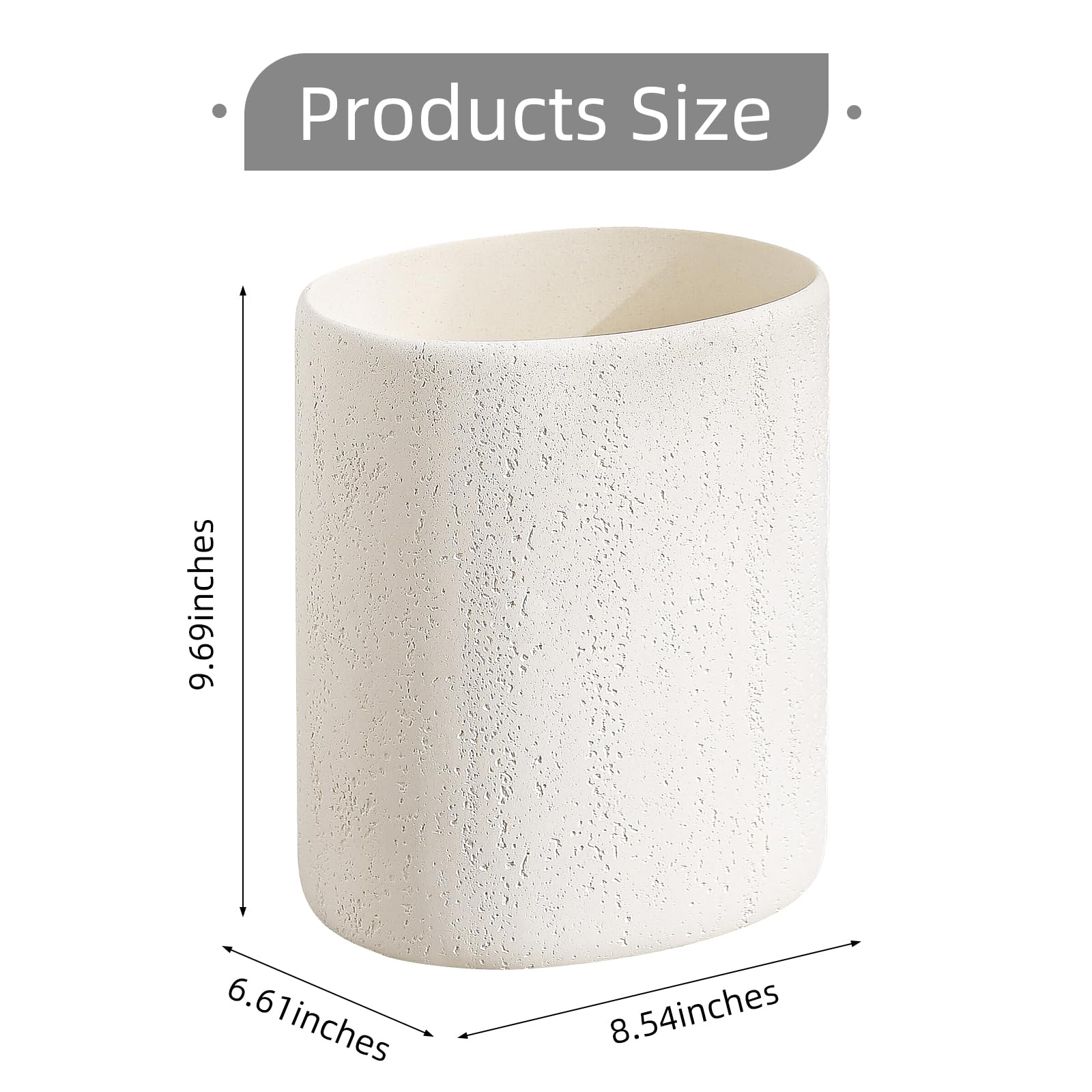 WUUAHOME decorative stone-finish waste bin for modern interiors