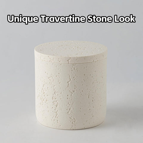 WUUAHOME travertine bathroom set looks gift-ready and stylish