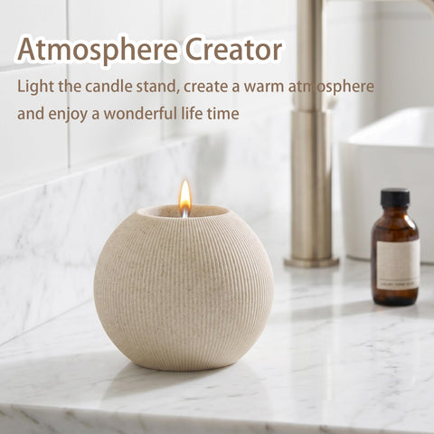 WUUAHOME candle holder adds ambient light while keeping the vanity tidy