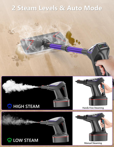 WVSAW 16.4 ft cord for cleaning large areas without frequent unplugging.
