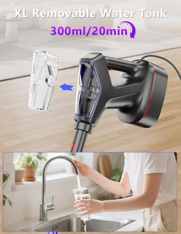 WVSAW extended-reach cleaner reaching under furniture and along edges.