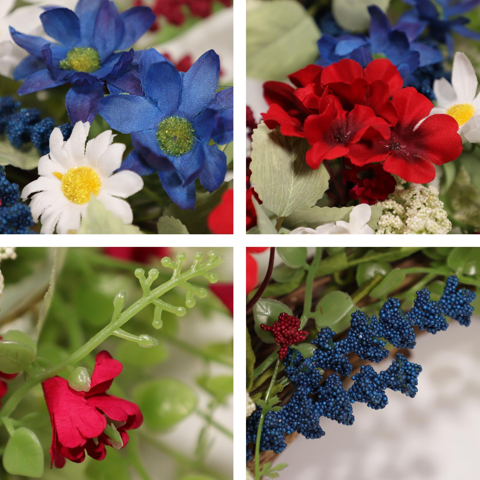 wwmira patriotic wreath grain stems detail adds rustic texture and charm.