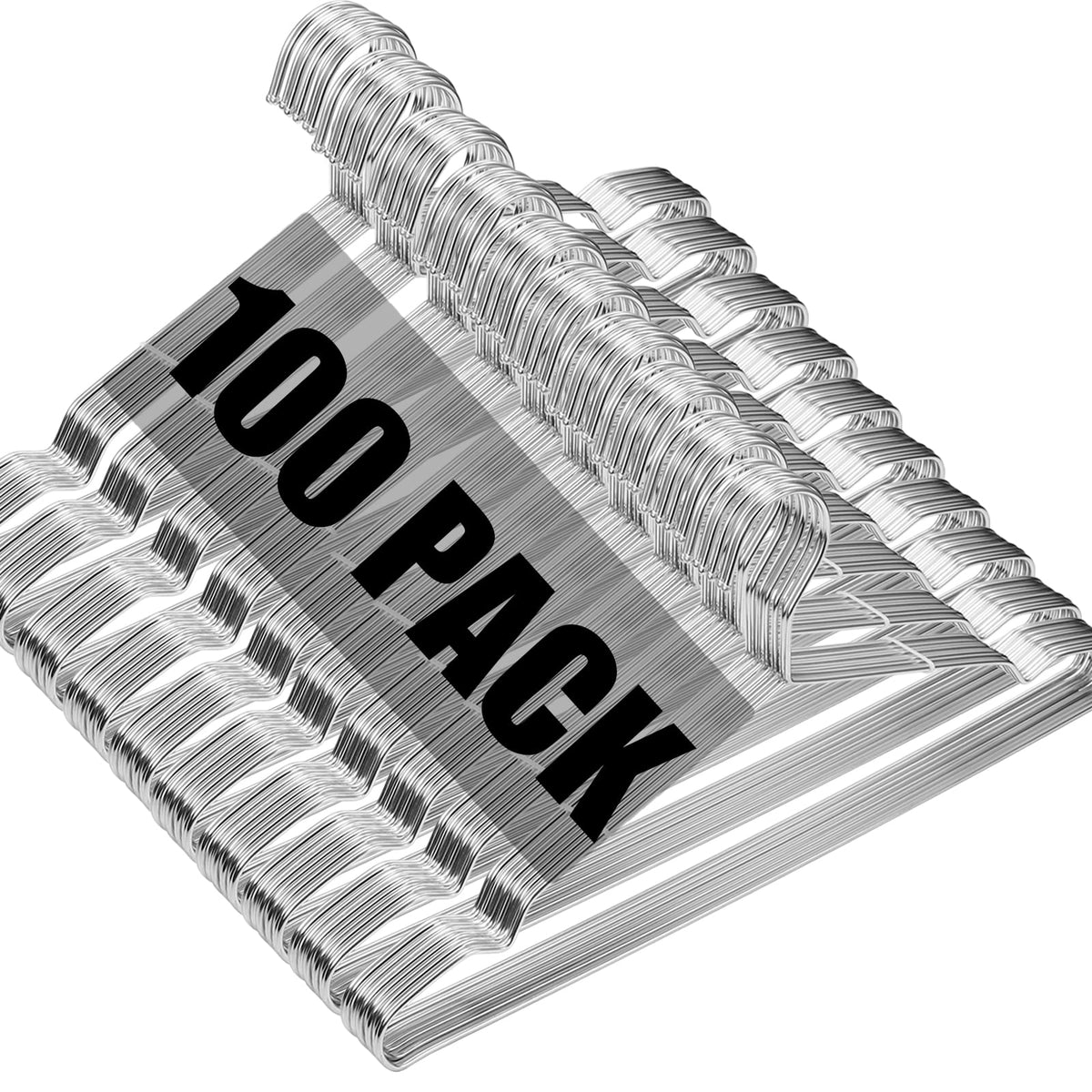 WYCQKL 100-pack wire hanger set keeps closets organized and ready.