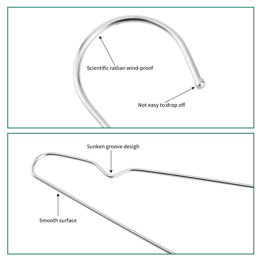 WYCQKL heavy-duty stainless steel hangers support heavier garments