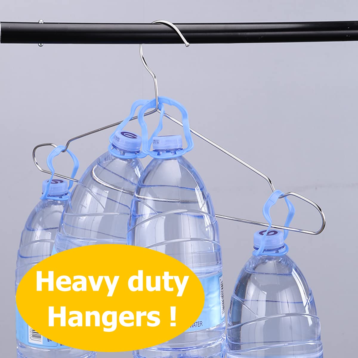WYCQKL heavy-duty wire hangers support heavier garments without bending.