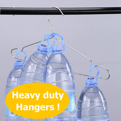 WYCQKL heavy-duty wire hangers support heavier garments without bending.