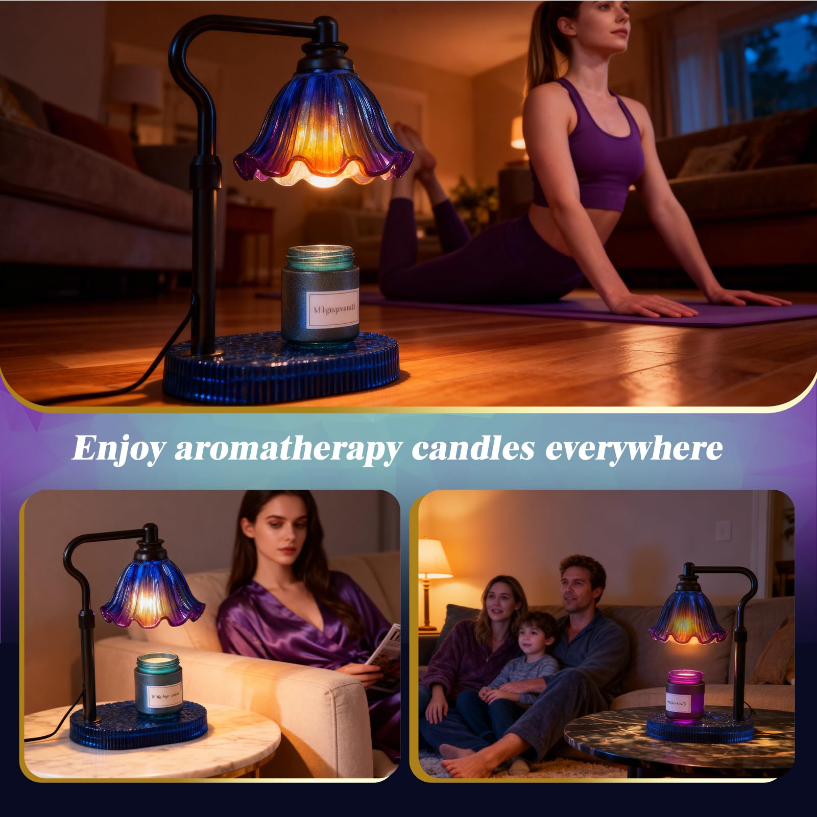 Wyghyronic blue candle warmer adds modern color to any room