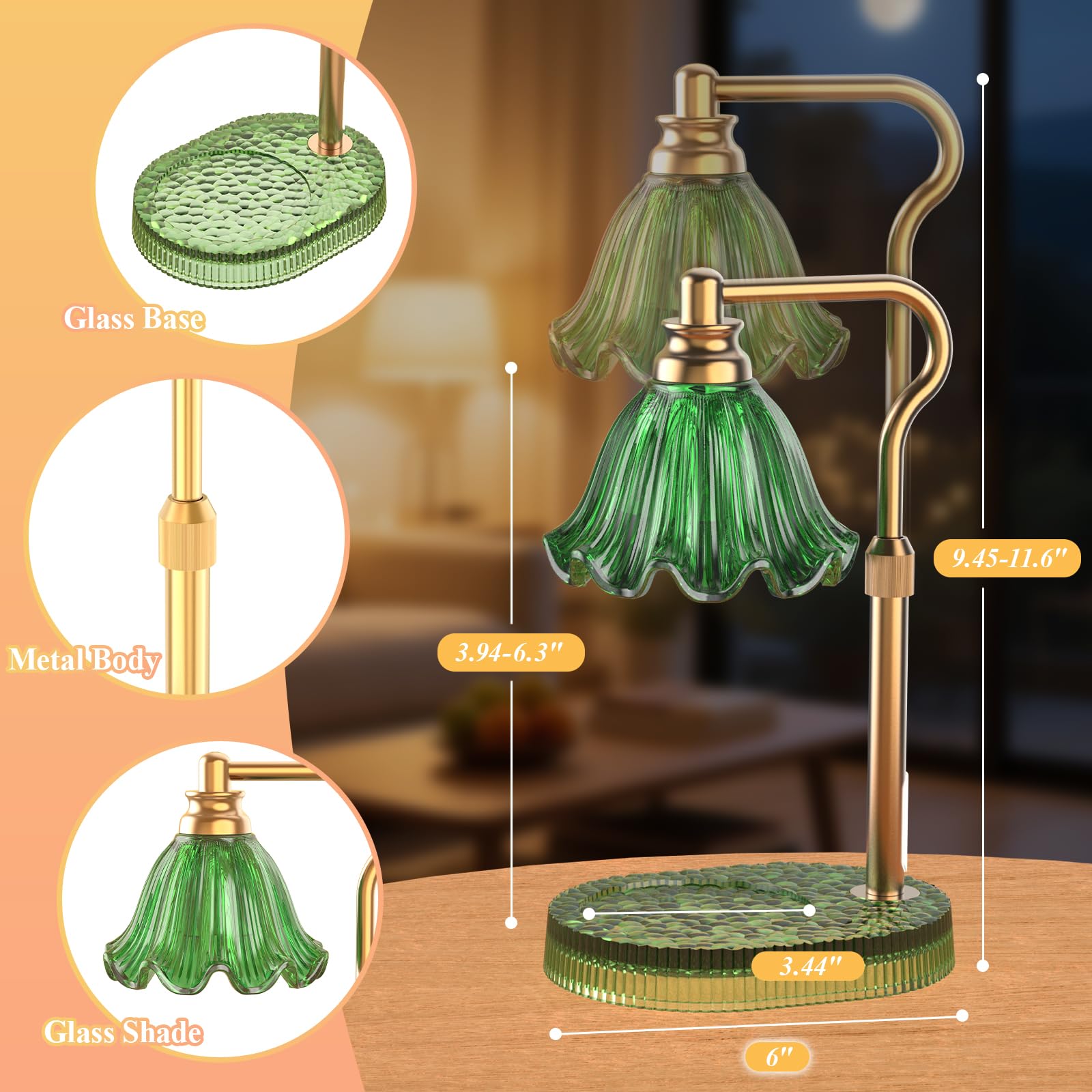 WYghyronic Candle Warmer Lamp provides flameless safety for homes with kids and pets.
