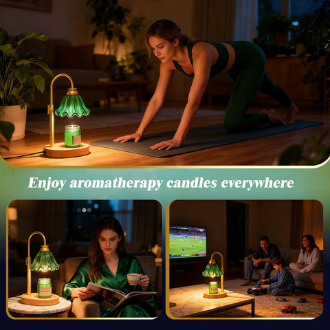 WYghyronic candle warmer lamp glass-base stability complements any décor.