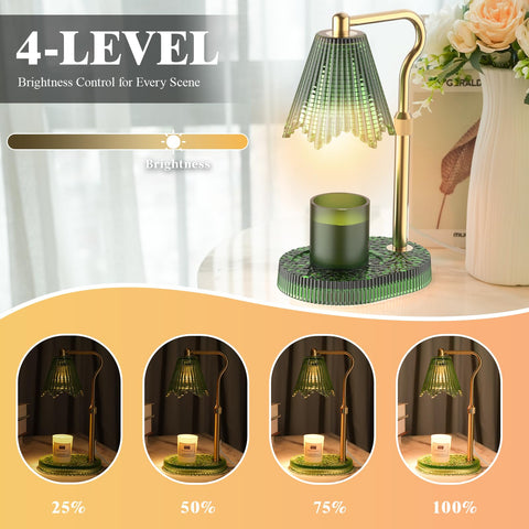 WYghyronic Candle Warmer Lamp demonstrates telescoping height adjustment for tall jar candles