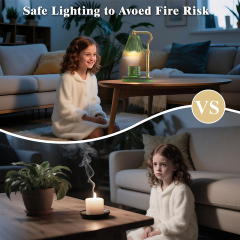 WYghyronic Candle Warmer Lamp features 2/4/8H timer and memory for effortless daily use