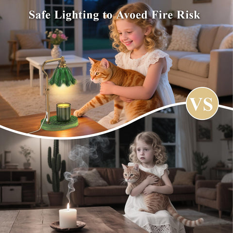 WYghyronic Candle Warmer Lamp timer feature allows worry-free scheduling.