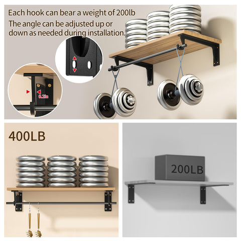 WYGWP low-profile, L-shaped bracket saves vertical space while supporting heavy rods.