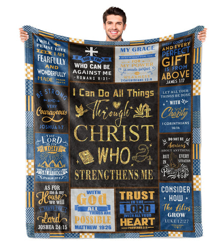 Wyhcxl Christian blanket folded for gifting, a ready-made men's gift.