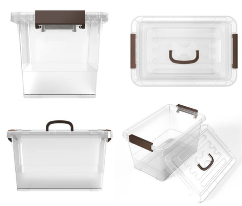 WYT 7-quart storage bin with secure latches protects contents
