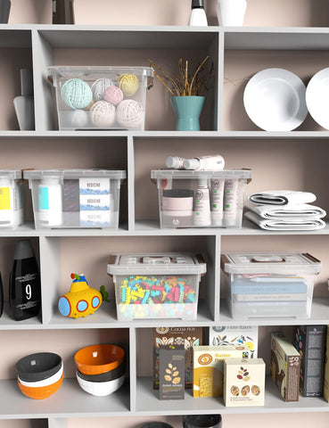 WYT compact bin fits tight spaces like closets and nightstands for easy organization