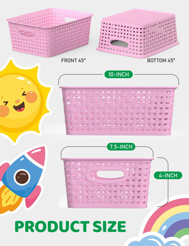 WYT open-bin storage basket highlights weave design, perfect for shelves and cabinets.
