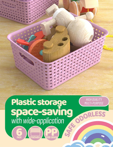 WYT organizer basket keeps toys, magazines, and toiletries neatly within reach.