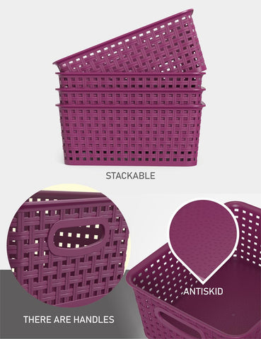 WYT plastic storage bin showing kitchen and pantry versatility.
