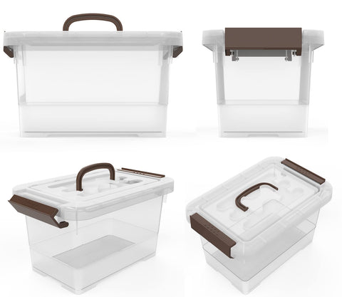 WYT semi-clear minimalist design blends with décor while keeping items accessible