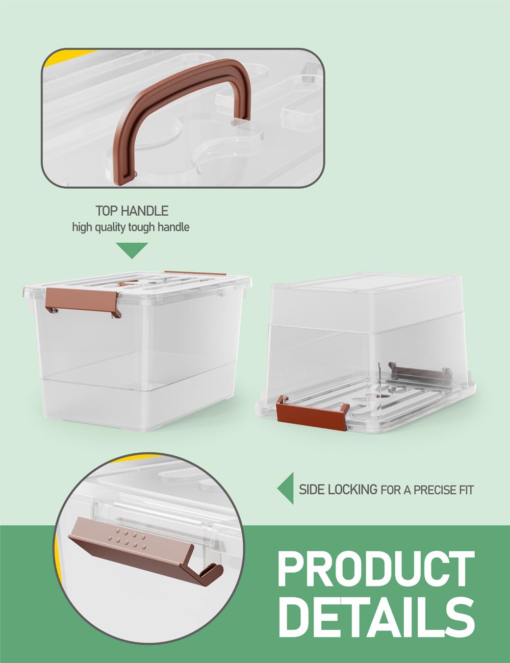 WYT 17qt tote demonstrates durable plastic for daily organization