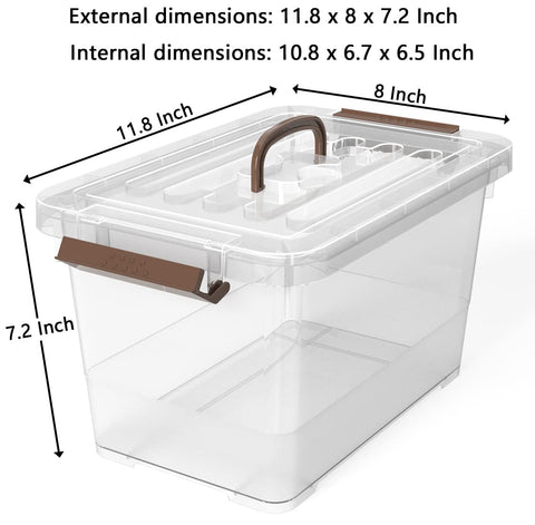 WYT stackable latch-bin clear design saves space in small rooms