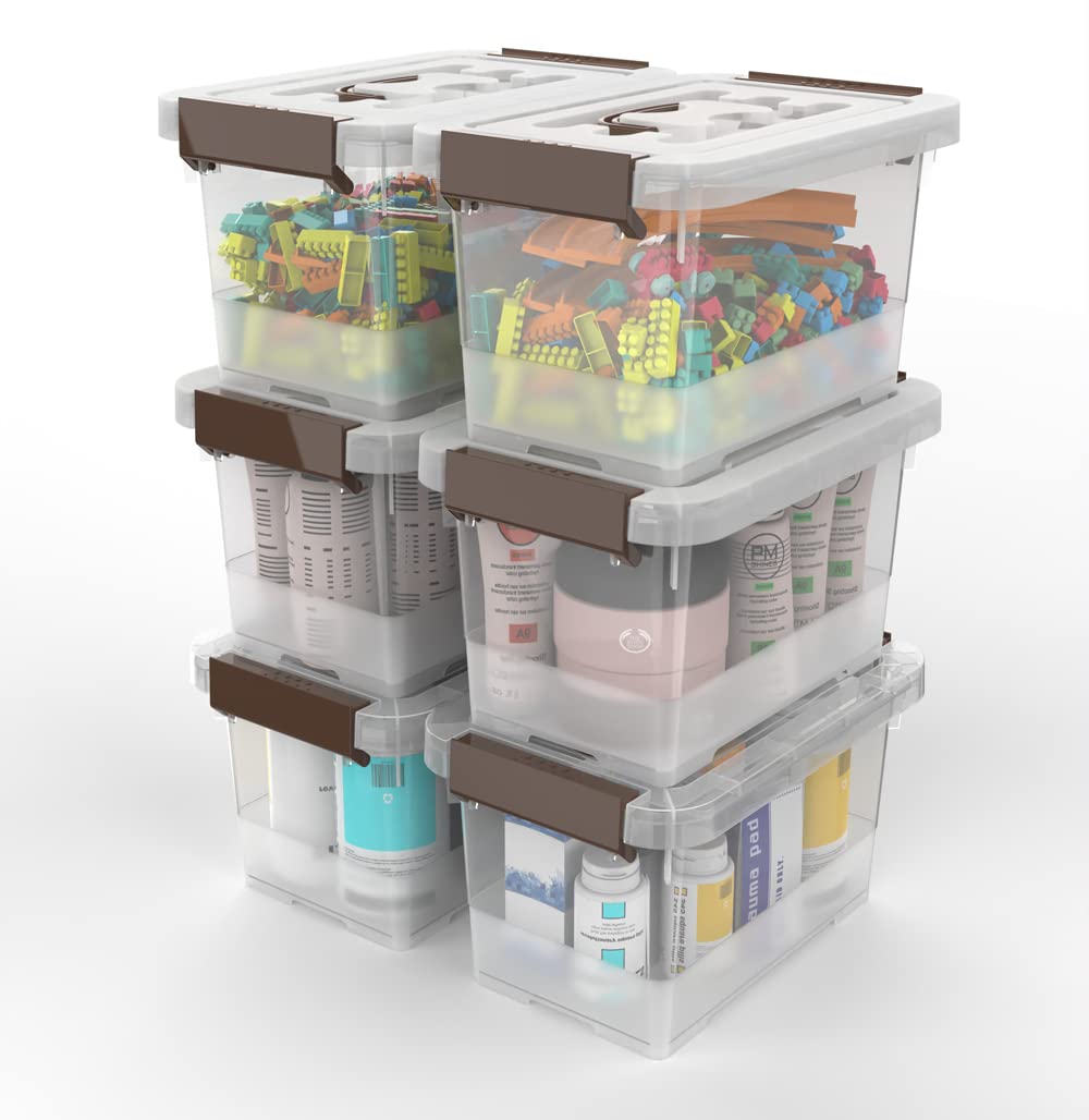WYT three-point-five-quart plastic bin transparent for quick visibility and clutter reduction