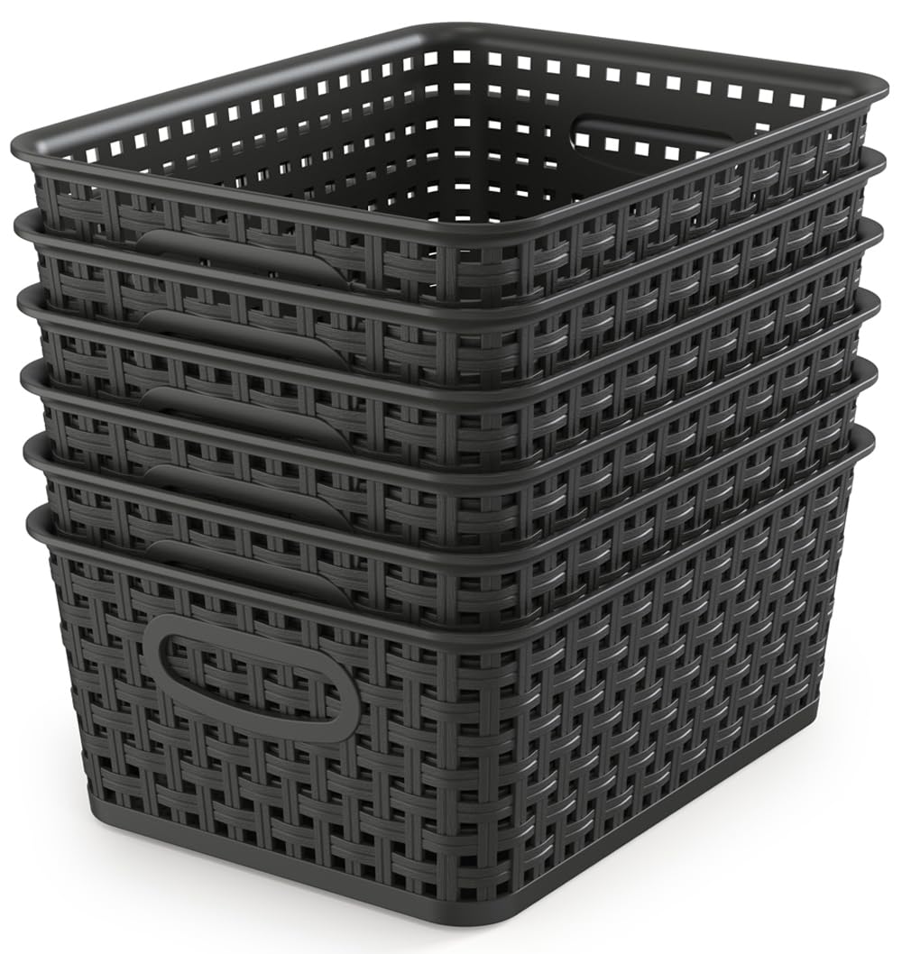WYT woven storage basket with handles for easy transport and versatile use.