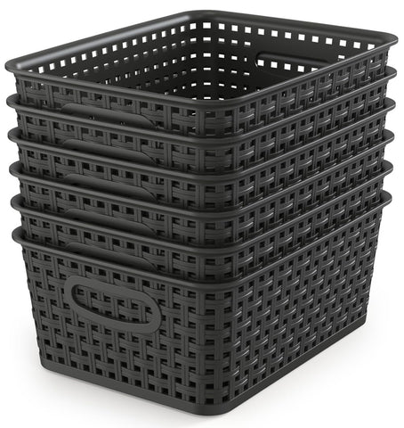 WYT woven storage basket with handles for easy transport and versatile use.