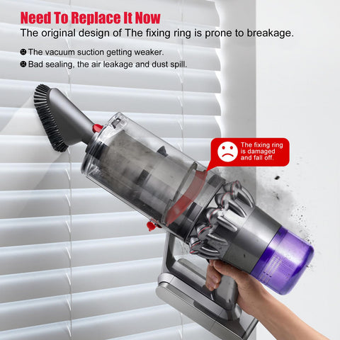 WYWY.Wide easy-installation guide image, highlights quick fit on Dyson models.