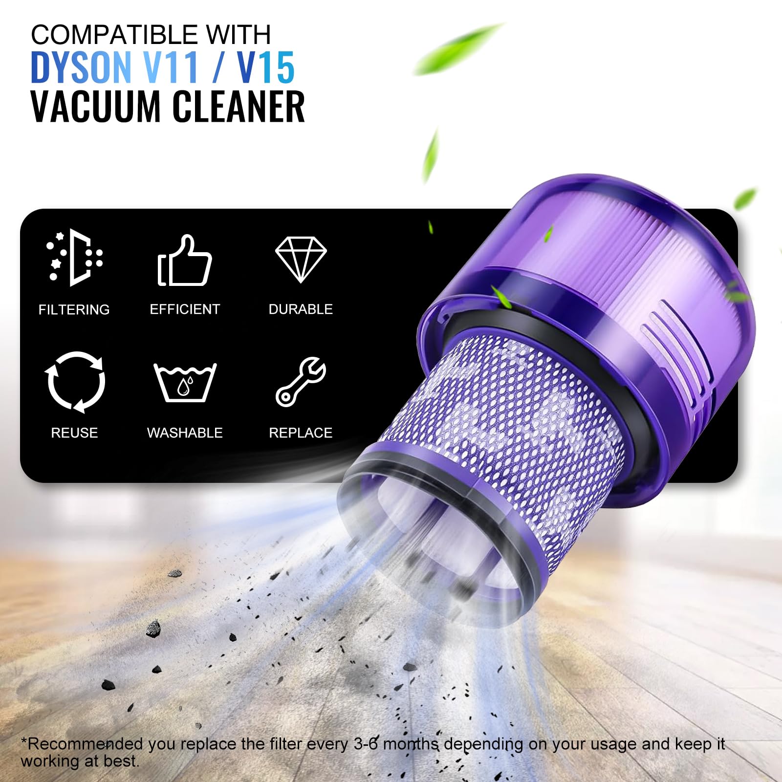 WYWY.Wide HEPA filter included for cleaner air paths in homes.