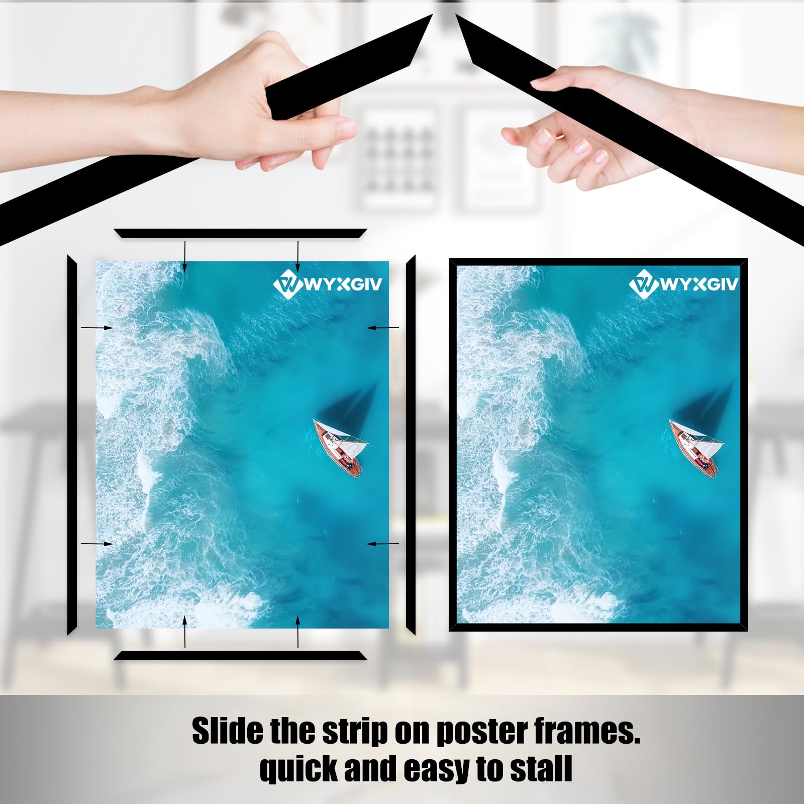 Wyxgiv high-clarity plastic sheet for 18x24 photos, non-glass safety.