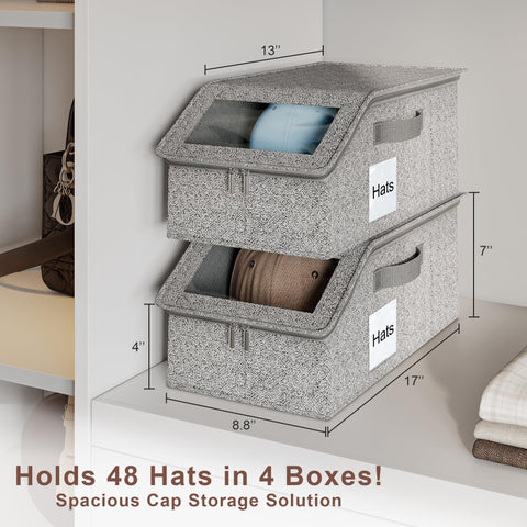 WYZJC baseball cap storage uses stackable design to maximize closet space.