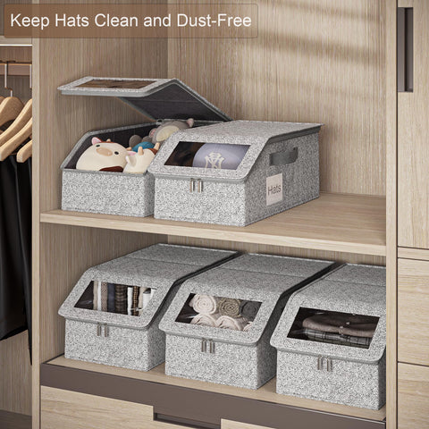 WYZJC hat organizer features side card slots for labeling.