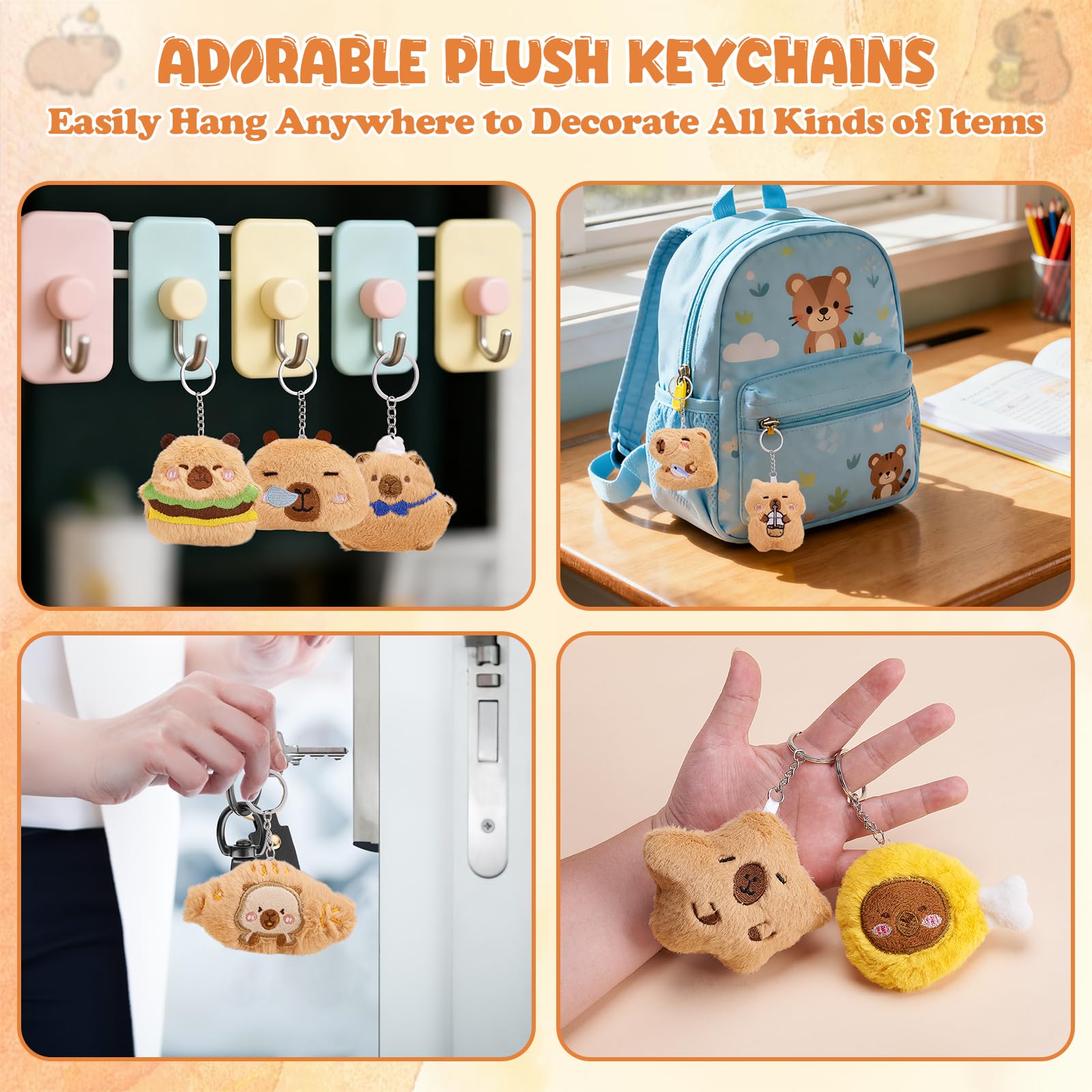 WYZOID capybara plush keychain bright colors spark kid-friendly joy