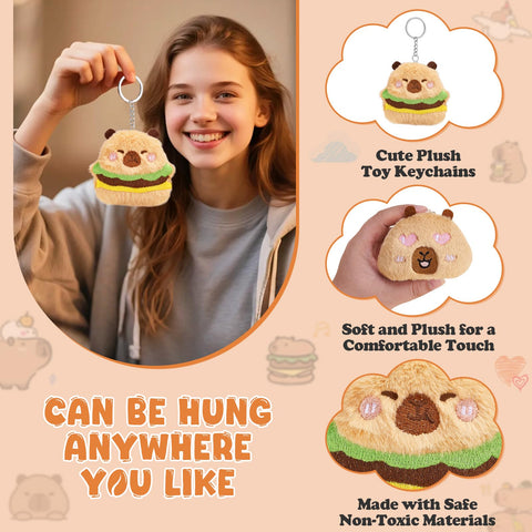 WYZOID capybara plush keychain on backpack; ideal classroom rewards