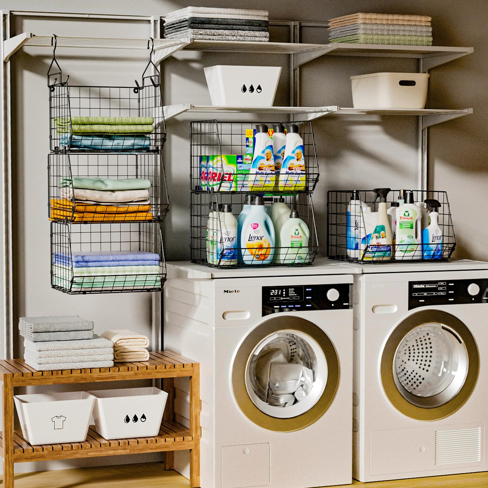 X-cosrack in-use closet system highlighting vertical storage efficiency