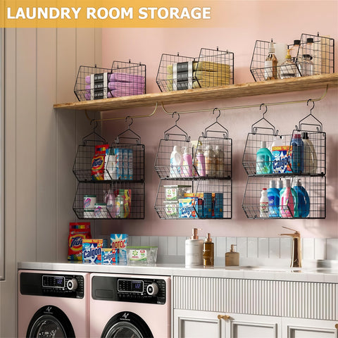 X-cosrack in laundry room demonstrating detergent bottle storage