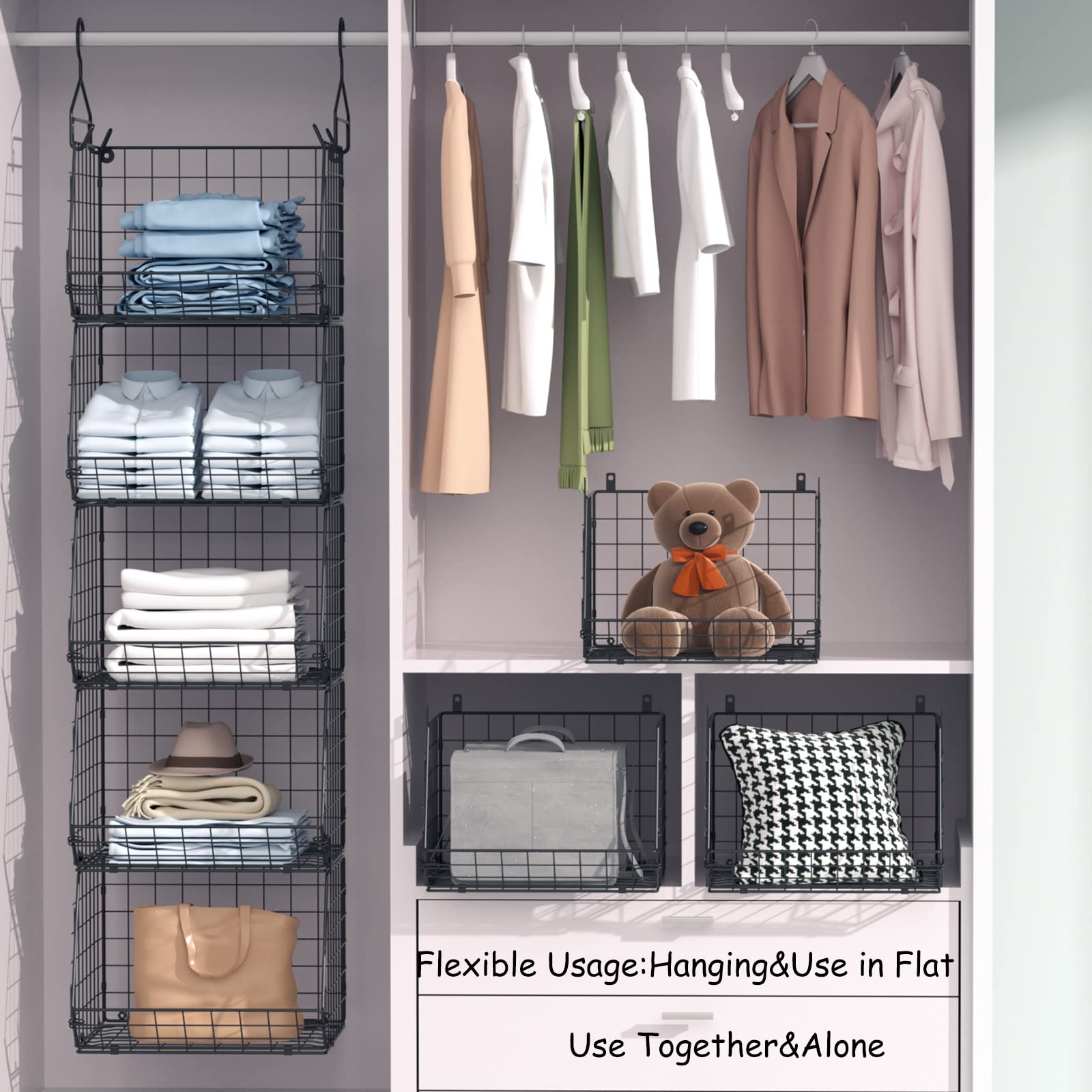 X-cosrack includes 5 S hooks for organizing keys and accessories.