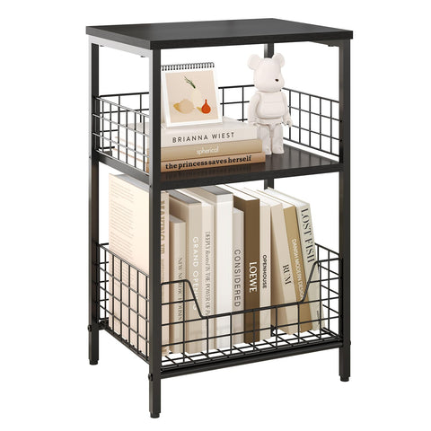X-cosrack end table fits living rooms, bedrooms, and offices for versatile storage.