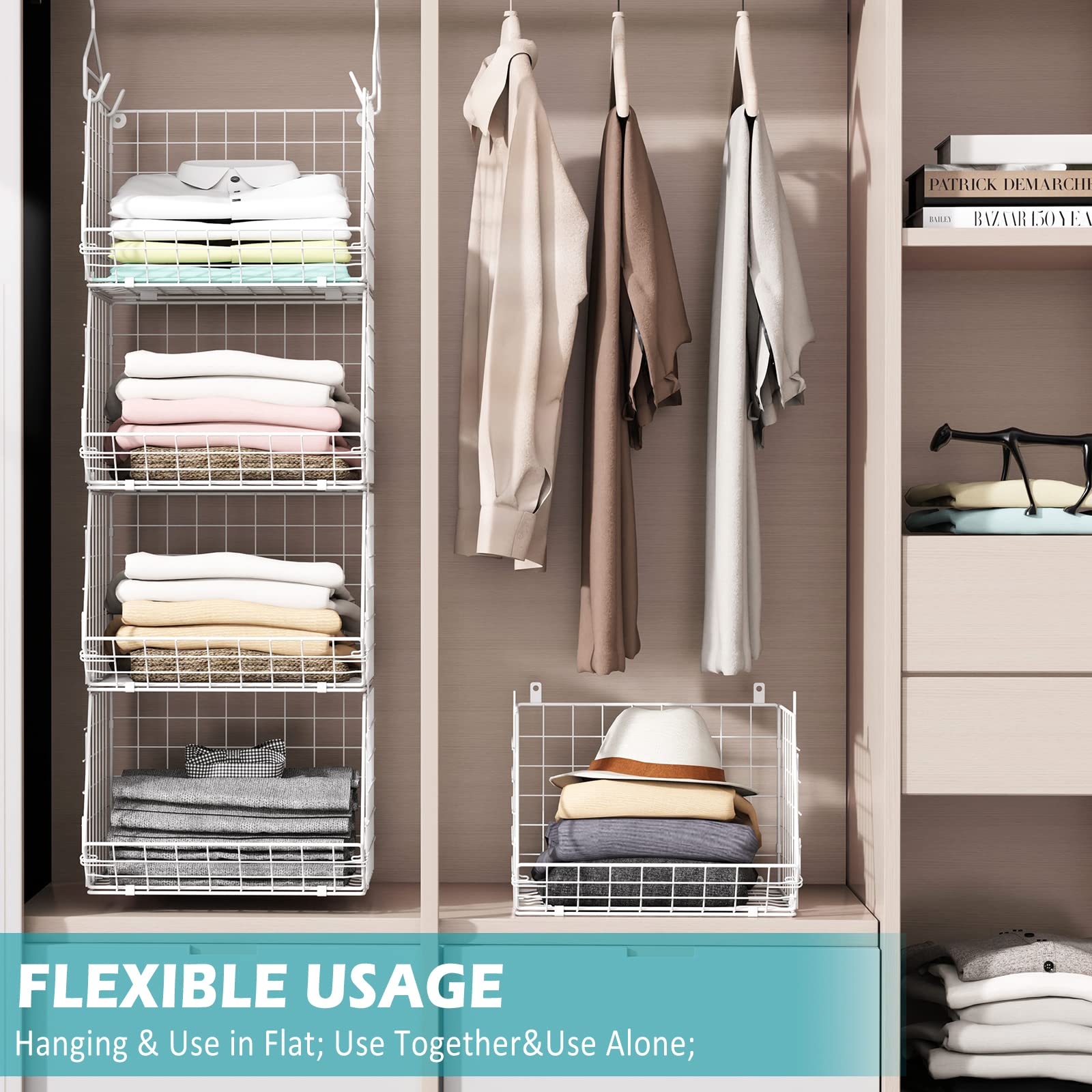 X-cosrack basket dimensions showing compact, organized footprint