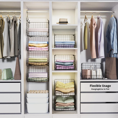 X-cosrack in a dorm closet offers flexible storage for student life.