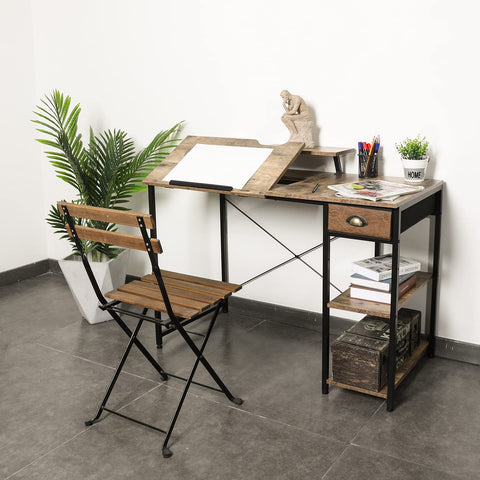X-cosrack drafting table with drawer storage to keep supplies organized
