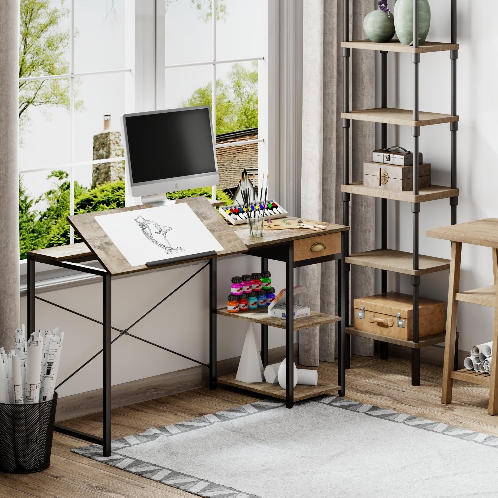 X-cosrack drafting table MDF surface offering a smooth work area