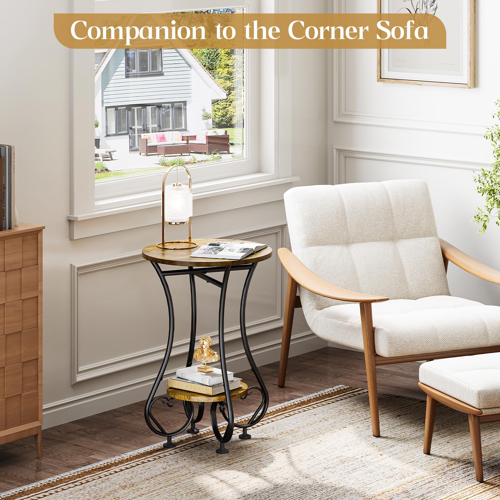 X-cosrack easy-assemble corner table suitable for tight spaces