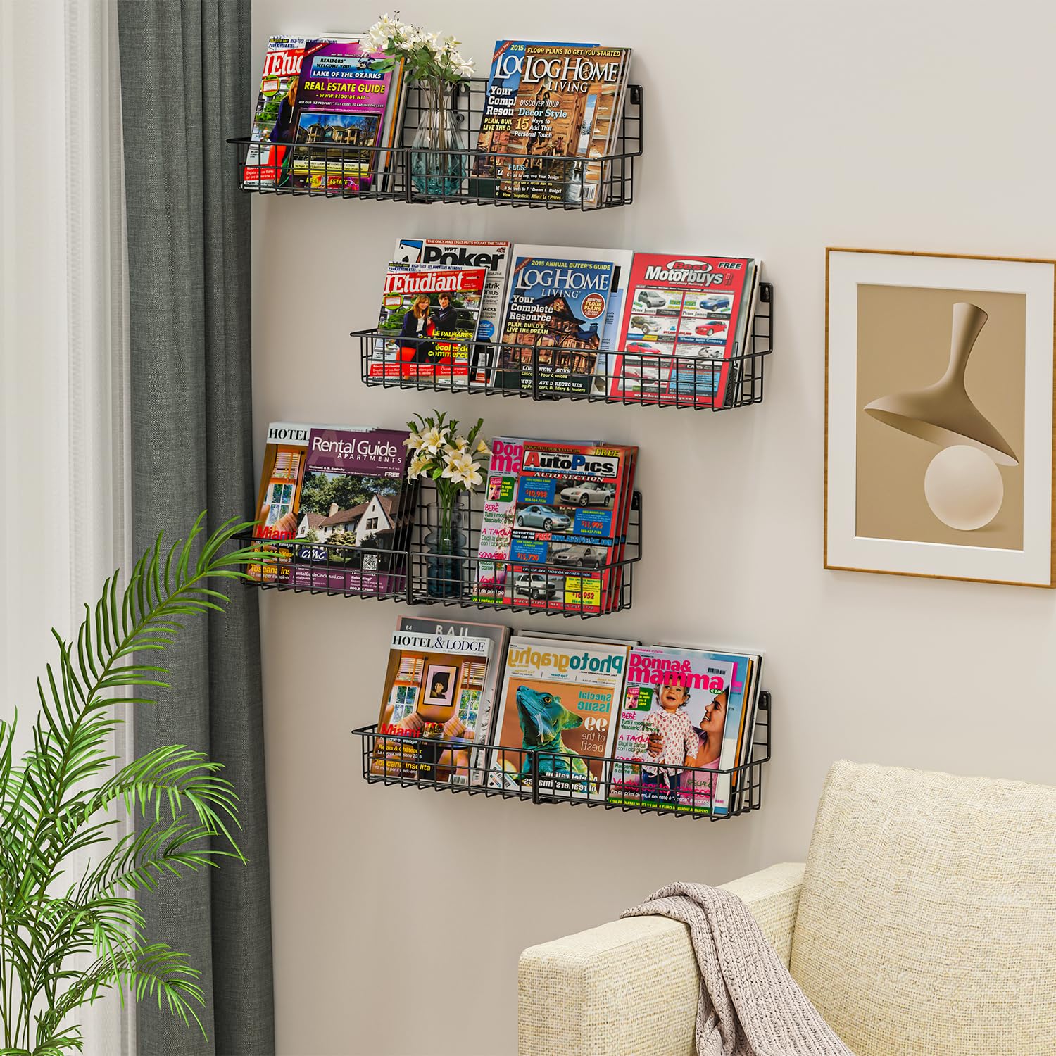 X-cosrack easy installation wall shelf with nail-on mounting