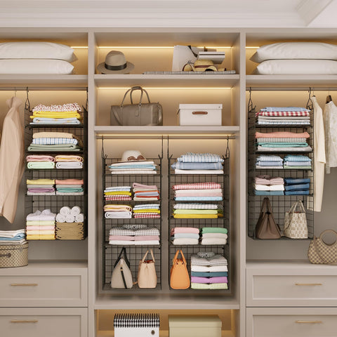 X-cosrack heavy-duty carbon steel frame supports daily closet loads.