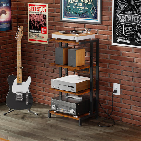 X-cosrack multi-device storage for AV gear keeps consoles, routers, and boxes organized